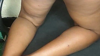 Solo Ebony Musterbate Her Perfect Pussy in Chuchroom