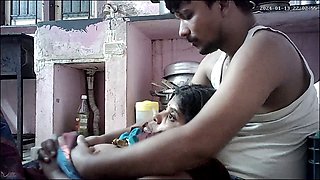 Indian housewife with huge tits gets them squeezed
