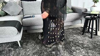 Hijabi Hotel Owner Finds a Dildo and Cums Solo