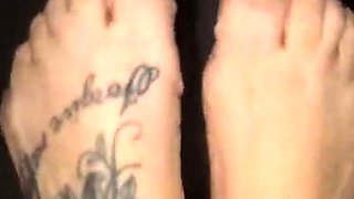 Linsey Dawn solo foot fetish