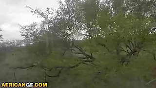 Busty Ebony GF Sloppy Blowjob for Big White Cock After Tease