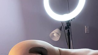 Sexy teen brunette masturbating closeup