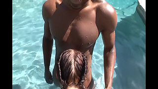 In the Pool, Surrounded by Cocks