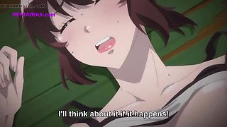 Hentai Beach Sex - Public Cabin Fuck with Loud Moaning & Creampie