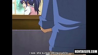 Hentai Sex Cafe - Japanese Anime Waitress Begs for Creampie - English Subtitles
