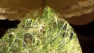 Lady in Outdoor Piss Pants