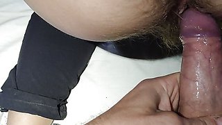 I met sexy hairy girl masturbating in my garage and fucked her 4K. Made by RiskyHairyCouple