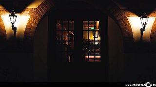Veronica Leal and Josephine Jackson's deep throat video by Futanari