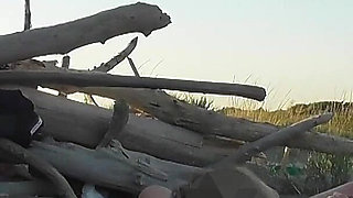 French Teacher Masturbates Student Bull on Public Nudist Beach Caught by Voyeur Jerking Huge Cock