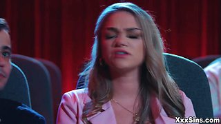 Athena rides Ricky in cowgirl