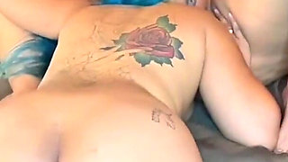 Cousins Take Advantage of the Day off to Suck Each Other's Pussy Until I Cum Naked on the Couch