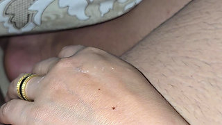 Step mom handjob nervous step son big dick without condom
