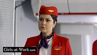 Mariska X Sucks Off Her Passenger in Lounge Wait