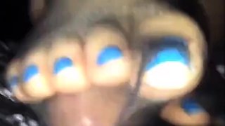Amateur Foot Fetish Fun with a Sexy Blowjob