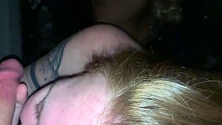 Amateur girlfriend threesome blowjob with cumshot