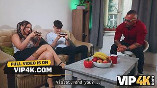 VIP4K. The virtual game ends with a real Cumshot from His Daddy ft. Violet Rilz  Andrew Gose: Porn