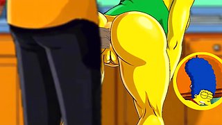 Marge Fucked While Homer's Takes a Nap - 2D Simpsons Animation