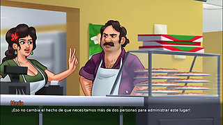 Stepmom goes into the bathroom to masturbate her stepson