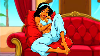 Princess Jasmine, Aladdin's Cuckolded Wife. Cartoon Parody