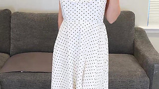 Sadie in a Polka Dot Dress