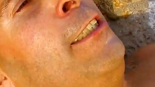 Cumshot in mouth after anal fuck with blonde teen