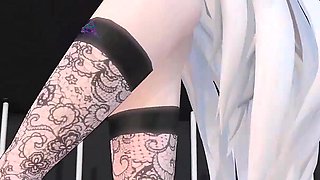 Yowane Haku Undress Dance Sexy Lingerie Hentai Stickysticky Song Mmd 3D Purple Clothes Color Edit Smixix