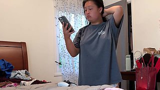 Hairy Asian Nude on Hidden Cam (fake)