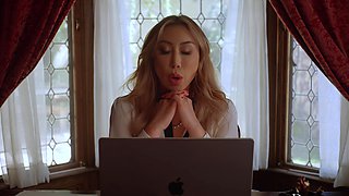 Nicole Doshi gets her asshole gapped by two bbcs
