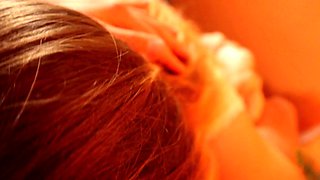 Sexy milf lets her cum on her big tits POV, a lot of smile