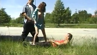 Small Tits Blonde On The Big Penis