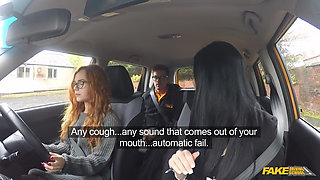 Fake Driving School - Gorgeous Redhead Ella Hughes Begs Examiner for a Chance in Hardcore Sex Video
