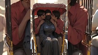 Hijabi Muslim Babes Degraded & Ravaged by Ugly Fat Dirty Old Men \u2013 Squeezed, Kissed, Fucked Hard Part 2
