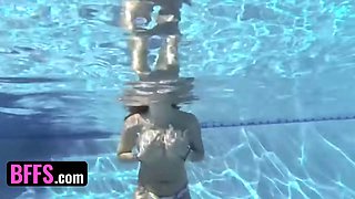 Bffs - Keisha Grey and her naughty gfs in swimsuit get horny in hot Summer Day by the pool