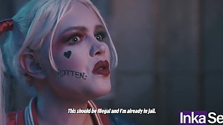 Sperman Tries To Impregnate Naughty Slim Blonde Harley Quinn & Fucks Her In the Ass