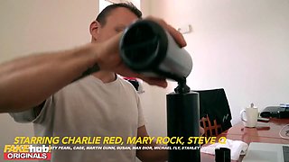 Faux porn shoot fortunate handyman nails pornstars charlie crimson and Mary Rock by error