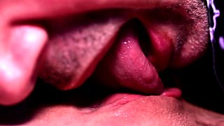 Close up of clit pumping and licking for horny housewife