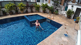 Sfw Playing About in Our Swimming Pool