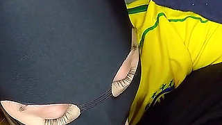 Naughty Brazilian Girl Giving a Blowjob and Teasing by Shaking Her Big Ass.