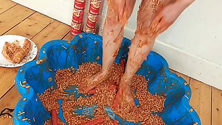 Im Bathing in Baked Beans. Standing in the Beans Between My Toes