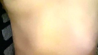 Shaved pussy amateur teen fucks huge dick pov
