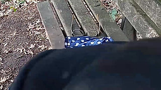 I Played with a Big Cock Outside in the Park, Gave a Blowjob, and Even Peed