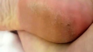 Maitresse Madelines solo foot fetish POV