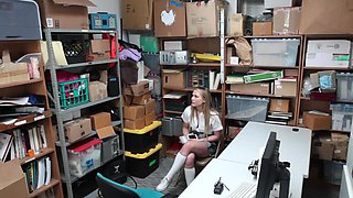 Blonde bombshell Alyssa and hunky Justin heat up the office in this steamy reality show