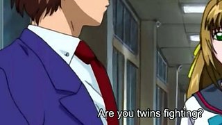 Horny anime lesbian teens skip class to lick pussy