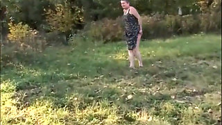 Lesbians milf hairy pussy licking fingering in the park