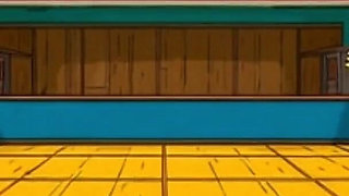 Dirty Orgy of Housewife Mrs. Sinpsom with Old Men at the Casting. Cartoon Parody