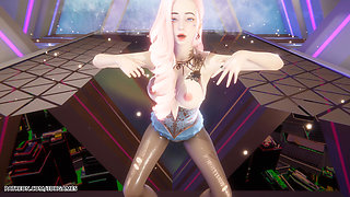 [mmd] Hyolyn - Wait Seraphine Sexy Striptease League of Legends Uncensored Hentai