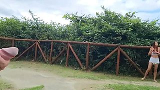 Hot Redhead Masturbating Outdoors - Flashing & Handjob in 4K