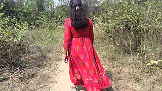 Hot Cream Pussy in Forest Side Outdoor