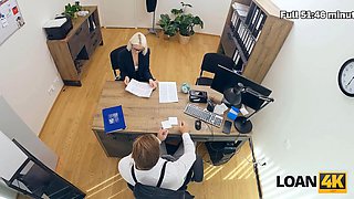 Loan4k. blondie call girl is having a rough anal screw for a loan